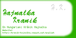 hajnalka kranik business card