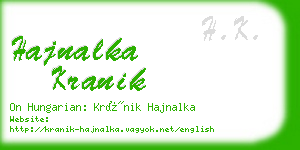 hajnalka kranik business card